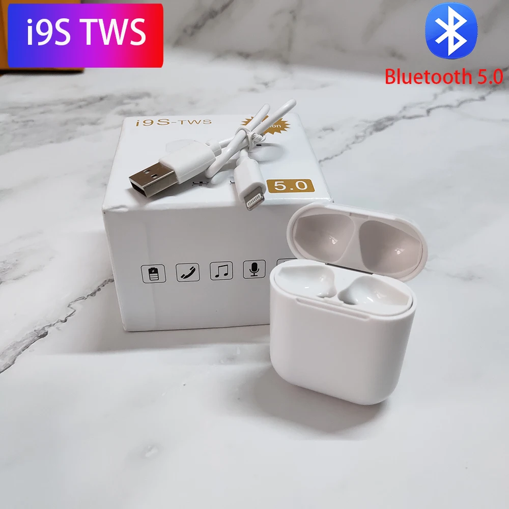 I12 Tws 5,0 Bluetooth спортивные наушники игровая гарнитура i7S i18 i9s стерео беспроводные наушники с микрофоном зарядная коробка