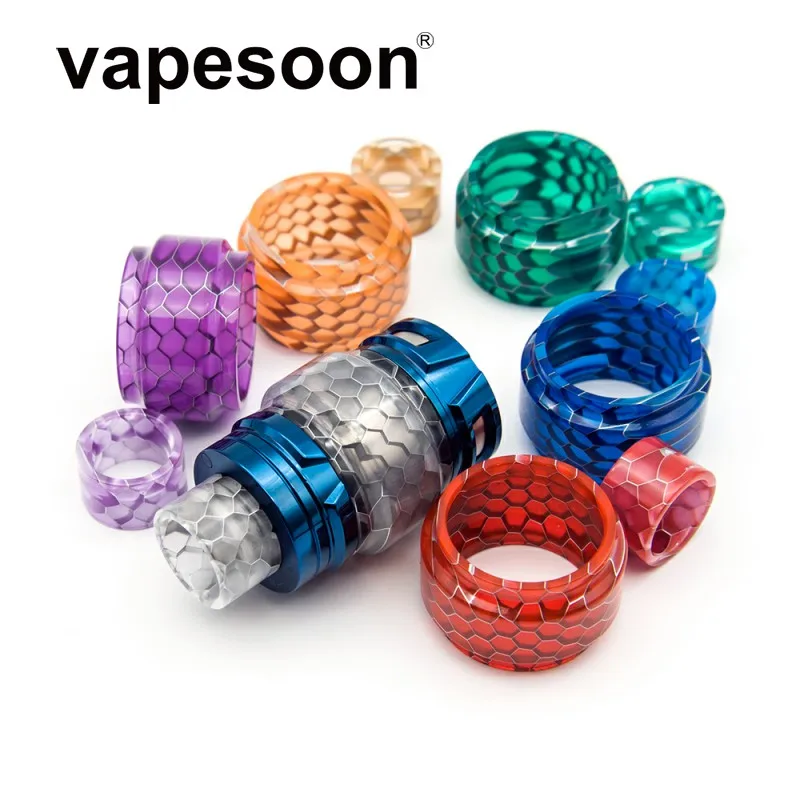 

colorful snake pattern Acrylic bubble tube & drip tip kit for TFV8 baby V2 atomizer tank 6 color