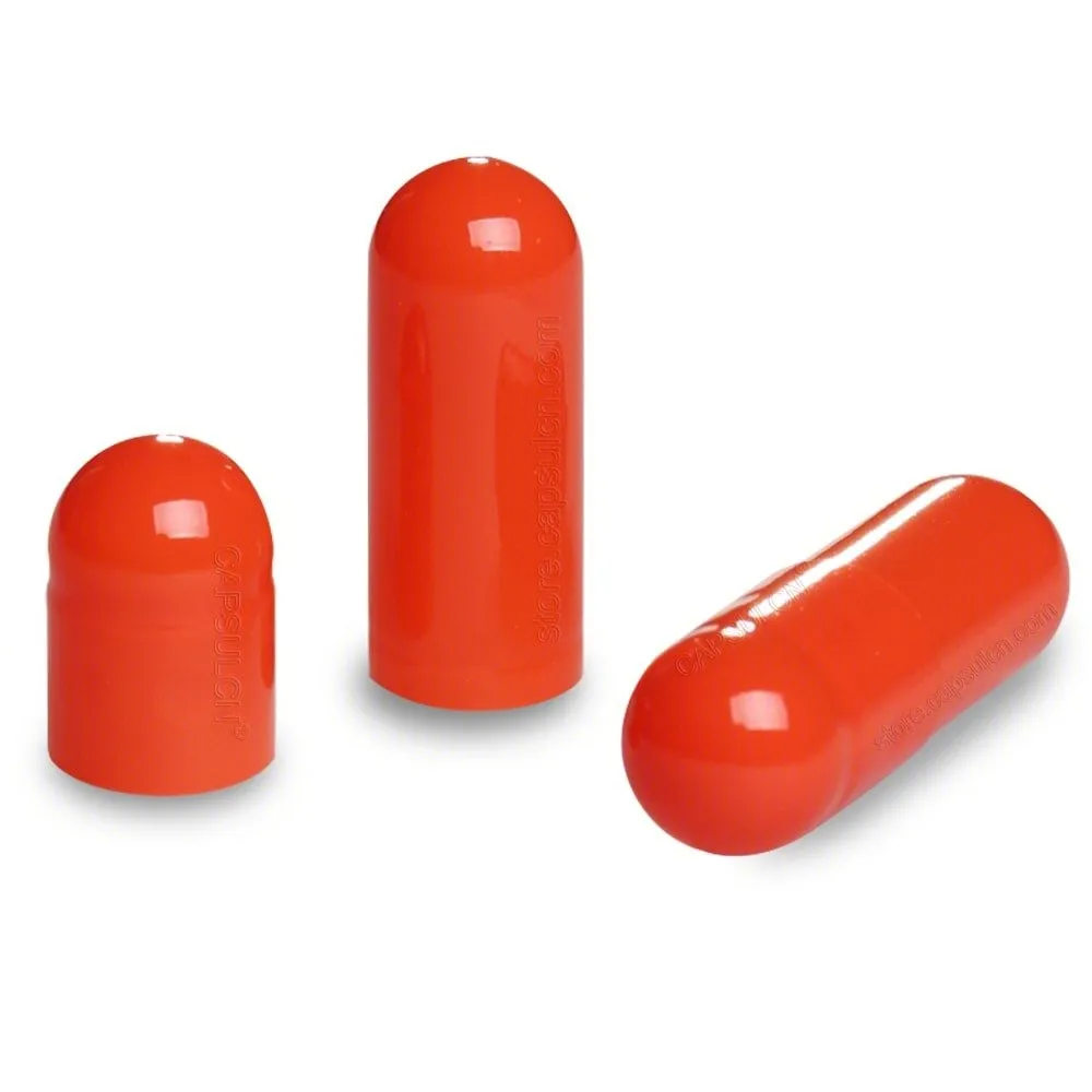 

5000 Pieces / Carton Size 5 Empty Gelatin Capsules For Capsule Filler Machines Orange Colored(Separated and Joined)