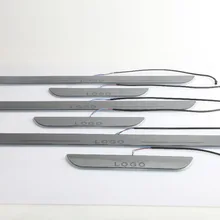 EOsuns светодиодный движущийся дверной Потертость Nerf баров и ходовых досок дверной порог световая пластина накладки для yukon для GMC