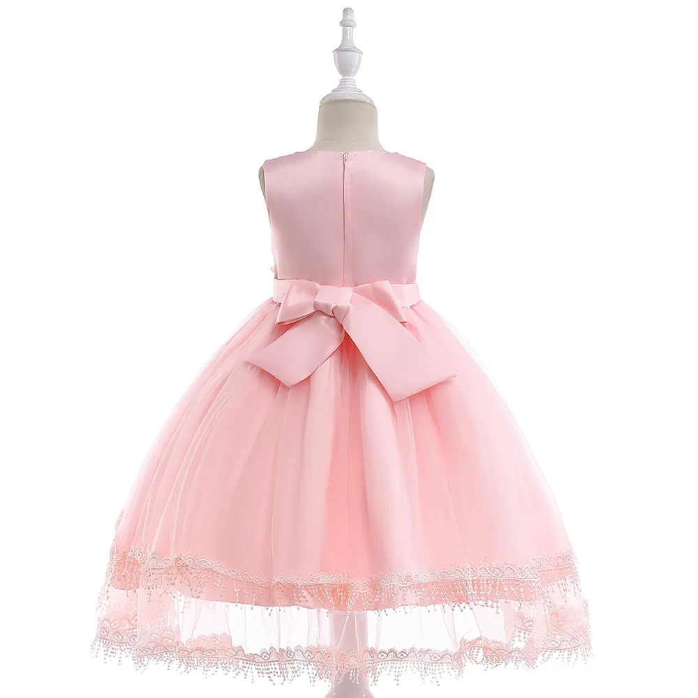 Маленькие платья в цветочек для девочек для свадеб Розовый Вечерние платья пикантные детей изображения платье Детские платья на выпускной