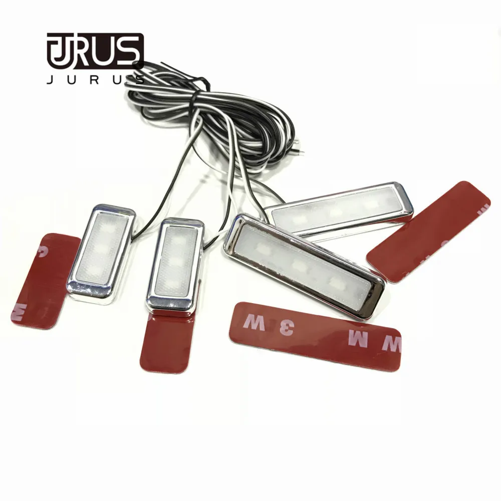JURUS 4Pcs Universal Door LED Inner Bowl Light Armrest Interior Lighting Handrail Handle Lights Decorative Lamp Bulb Car Styling JURUS 4Pcs Universal Door LED Inner Bowl Light Armrest Interior Lighting Handrail Handle Lights Decorative Lamp Bulb Car Styling