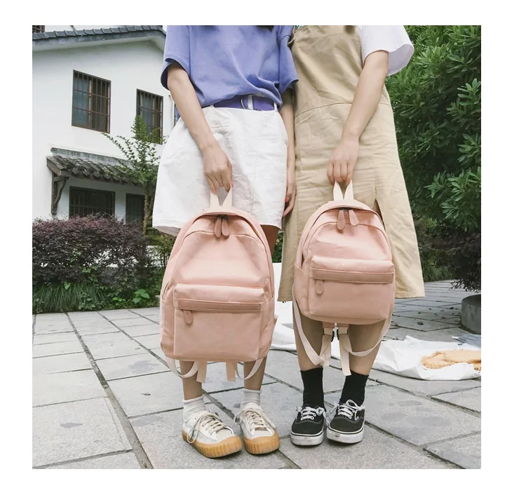 Preppy style Student backpack High quality canvas women's bag Large capacity female travel backpack laptop bag for women Daypack (7)