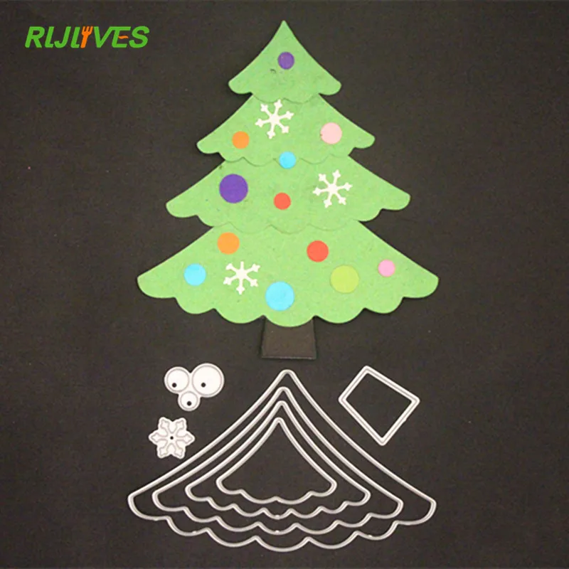 

RLJLIVES Christmas Tree Metal Cutting Dies Stencils for DIY Scrapbooking Photo Album Decorative Embossing DIY Paper Card