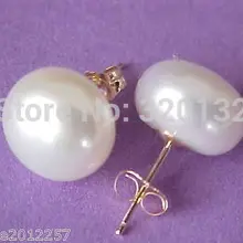 9- 10 мм AAA неподдельная белый жемчуг сплошной 14KGP серьги 4 шт. 2 пар серьги серебряный крюк