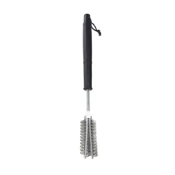 

Grill Brush Barbecue Grill BBQ Brush Stainless Steel Wire Spring Bristles Non-stick Cleaning Brushes Clean Tool With Handle