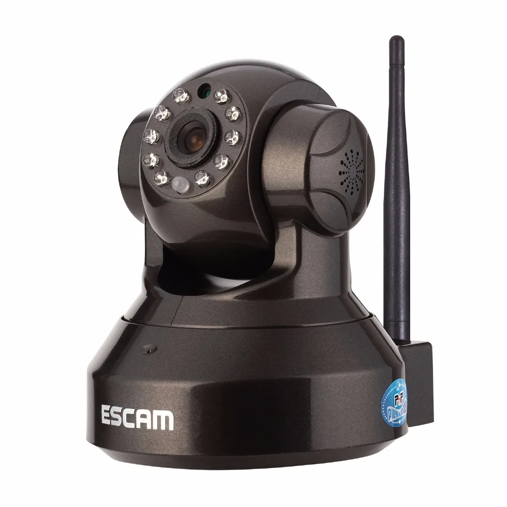 ESCAM Pearl QF 100 Security IP Network Wifi Wireless Camera Pan Tilt IR Cut Two Way Audio Micro SD Card HD 720P Onvif Dome Camer 720p hd ip camera wireless wifi pan tilt two way audio p2p ir cut onvif cloud night vision micro sd card security cctv camera