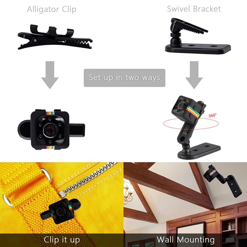 Мини камера SQ11 SQ8 с поддержкой Wi Fi HD 1080P|Компактные видеокамеры| |