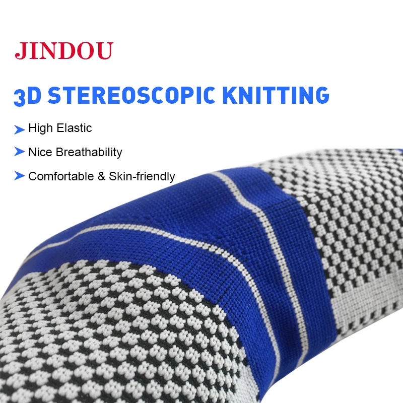 JINDOU 1 шт 3D эластичный Футбол поддержка лодыжки протектор сжатие силикагель