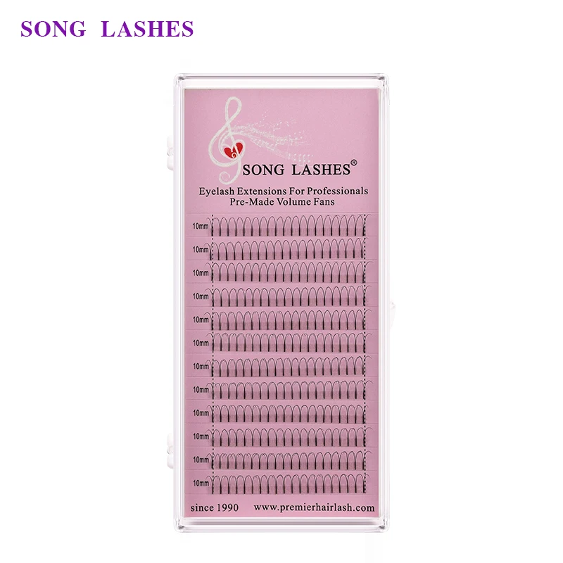 Song Lashes 0,07 толщина предварительно сделанный фен для придания объема предварительно завитые сборные 4D объем ресницы, наращивание ресниц предварительно сделанные вентиляторы длинный стержень