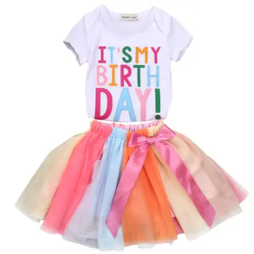 

Emmababy Rainbow Girl Princess Dress Kids Birthday Party Wedding Pageant Tutu Dresses