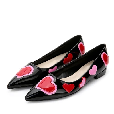 Heart Pink Shoes Women Colourful Pumps Pointed Toe Sweet High Heels Pull On Pretty Wedding Shoes 6