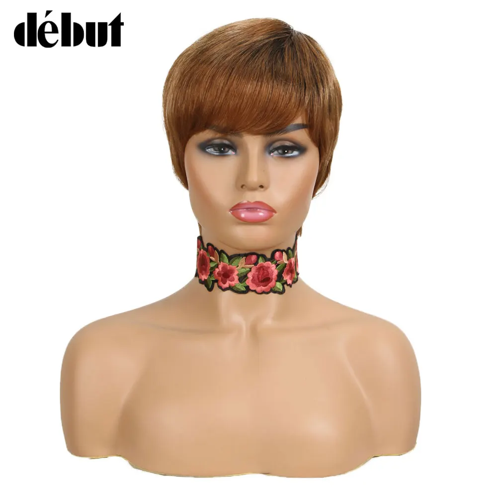 

Debut Remy Brazilian Bob Wig Human Hair Blonde Ombre Short Human Hair Wigs For Women Brazilian Short Colored Human Hair Wigs
