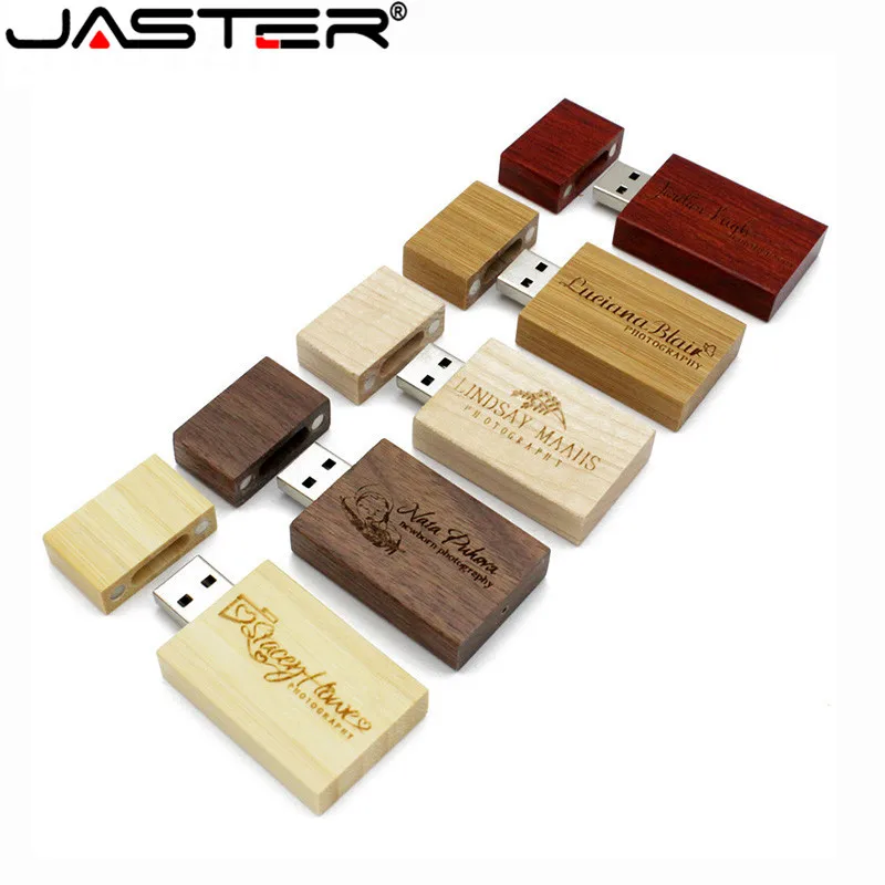 Бесплатный Логотип Деревянный флеш накопитель USB 3 0 4 ГБ 8 16 32 64 128G свадебные