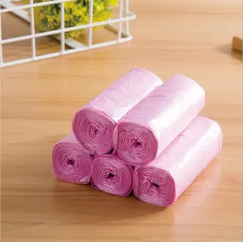 

High Quality Garbage Bags Pink Thick Convenient Environmental Cleaning Waste Storage Plastic Trash Bags45*50CM 30pcs