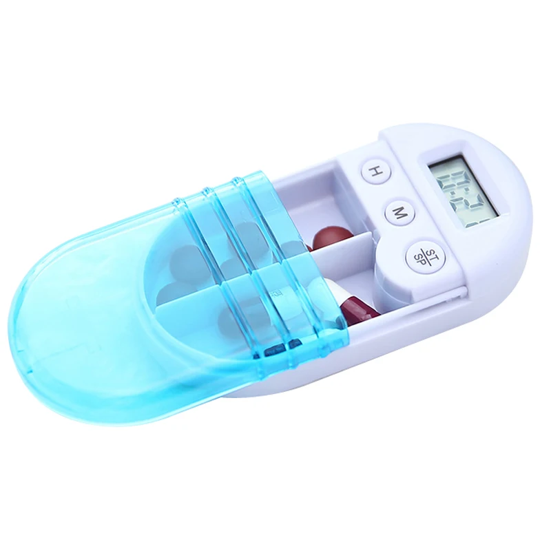 

Electronic Medical Kit Medicine Pill Timing Reminder Medical Reminding Box 2 Lattices Tablet Alarm Clock Pill Container the Old