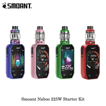 

electronic cigarettes 225W Smoant Naboo Box Mod Vape Vaporizer Naboo Mesh Sub Ohm Tank 4ML/2ML Powered By Dual 18650 Battery Kit