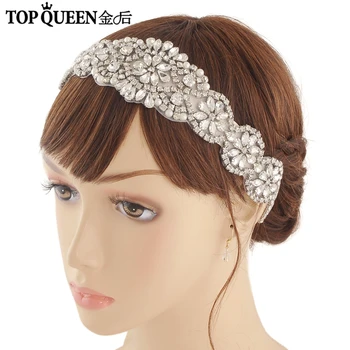 

TOPQUEEN Womens Tiara Crystal Headband Bridal Headpiece for Wedding Pearl Bridal Headpieces for Wedding Bridal Hairband H161A