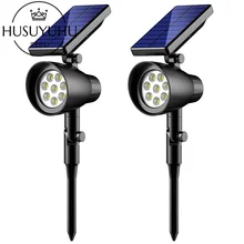 2 шт солнечный свет 8 СВЕТОДИОДНЫЙ беспроводной водонепроницаемый фонарь на солнечных батареях регулируемый настенный свет Ландшафтный свет освещение безопасности наружная лампа