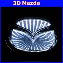 New arrival 3d logo car light LED cold light emblem for MAZDA6 MAZDA2 MAZDA3 MAZDA-CX7 Car Sticker auto badge