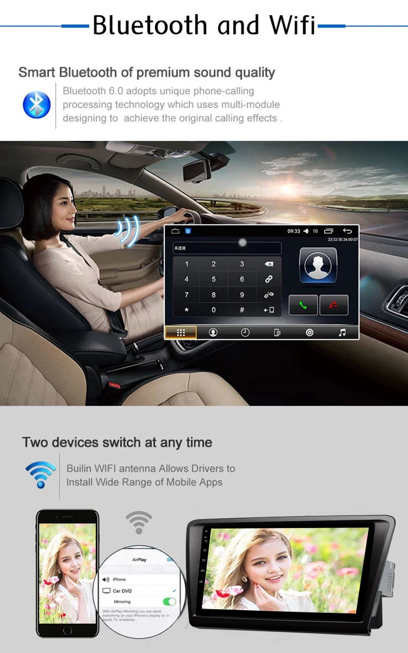 Cheap Android 7.1 Car Multimedia Player 9 inch audio radio video entertainment I din navigation system for Skodarapid 2013-2018 2