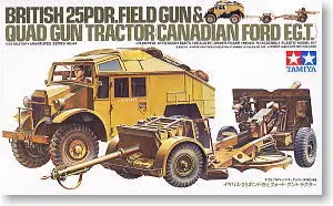 TAMIYA 1/35 модели 35044 British 25Pdr. Полевой пистолет и четырехъядерный трактор|tamiya 1/35|1/35