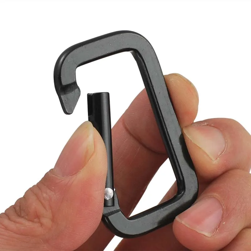 

5cm Aluminum Alloy Rectangle Shape Carabiner Climbing Buckle Key Chain Gift Practical Key Ring Safe Clasps Key Chain