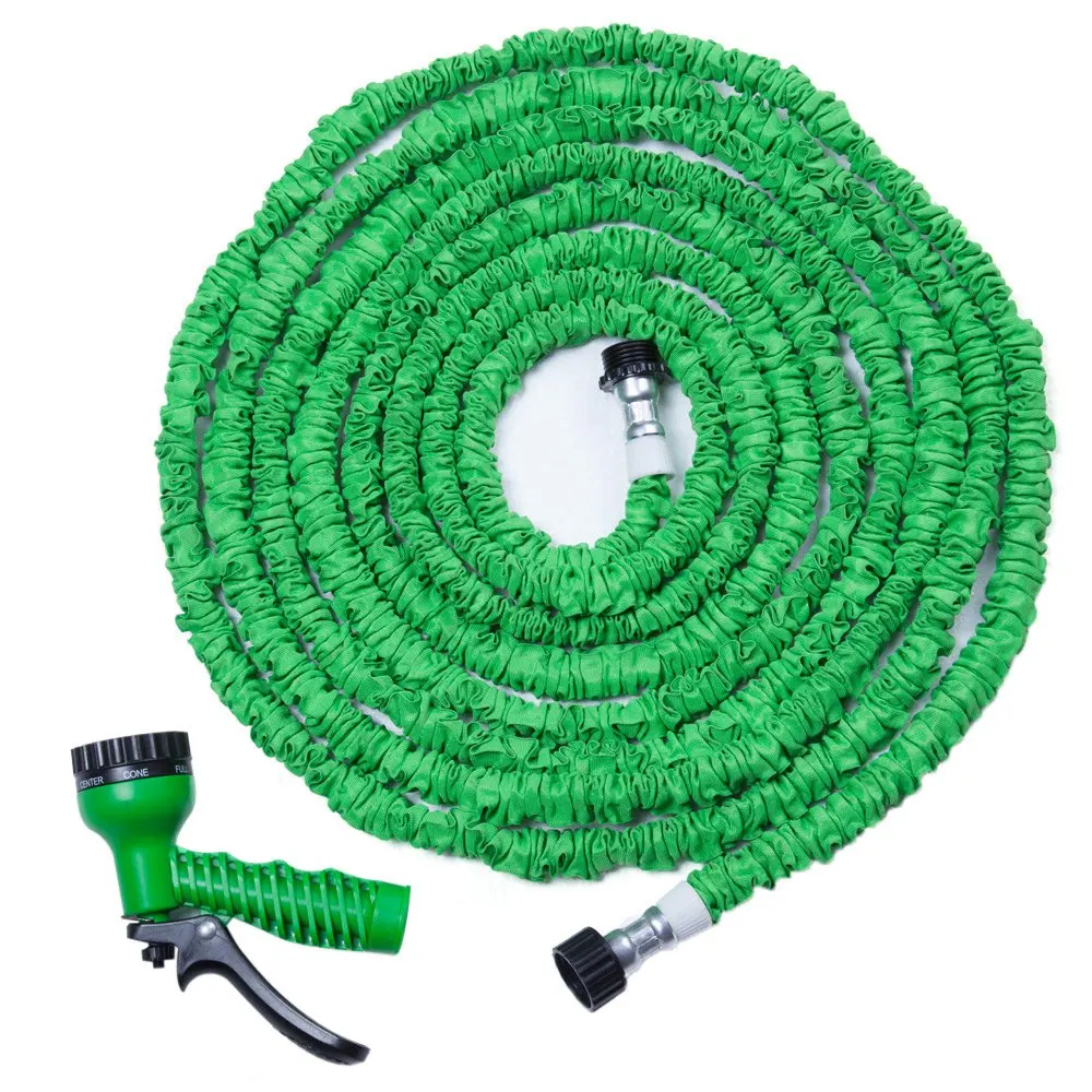 

3 color Expandable Water Hose pipe with 7 Modes Spray Gun For Garden Watering, Home Cleaning Washing Tool.