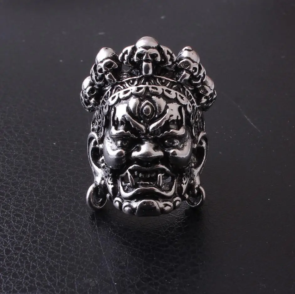

Men's Stainless Steel Ring Gothic Punk Silver Four kings Ring that brings good luck