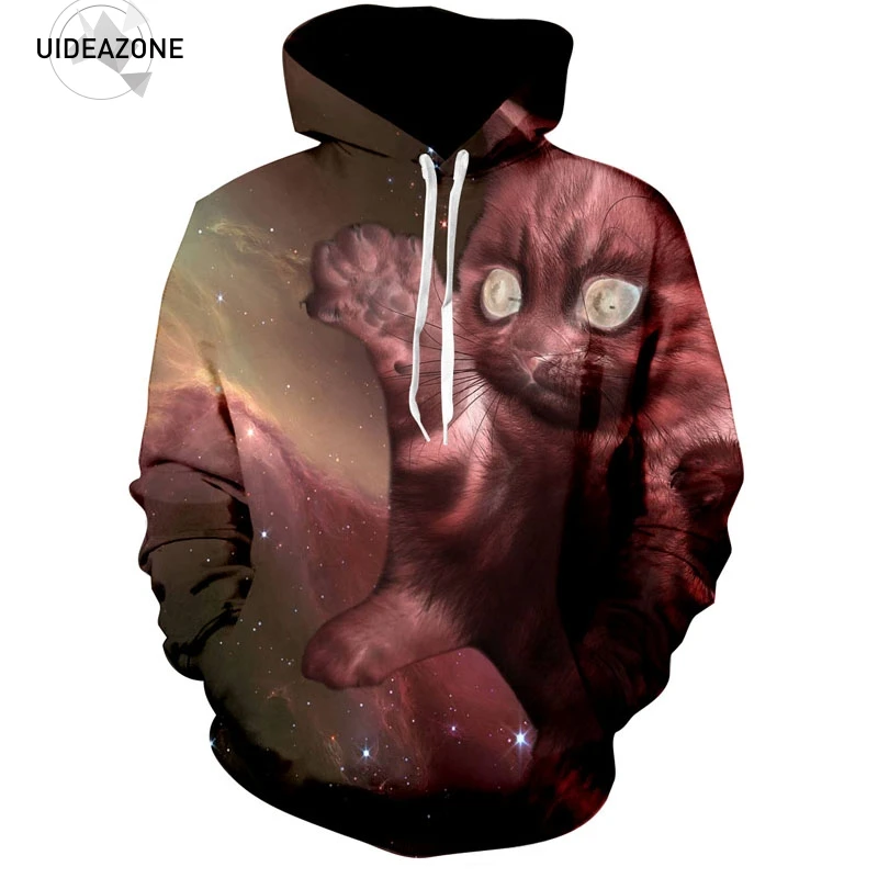 Cat Space Galaxy 3D Hoodie Hoodies Men Women 2018 Fashion Hip Hop