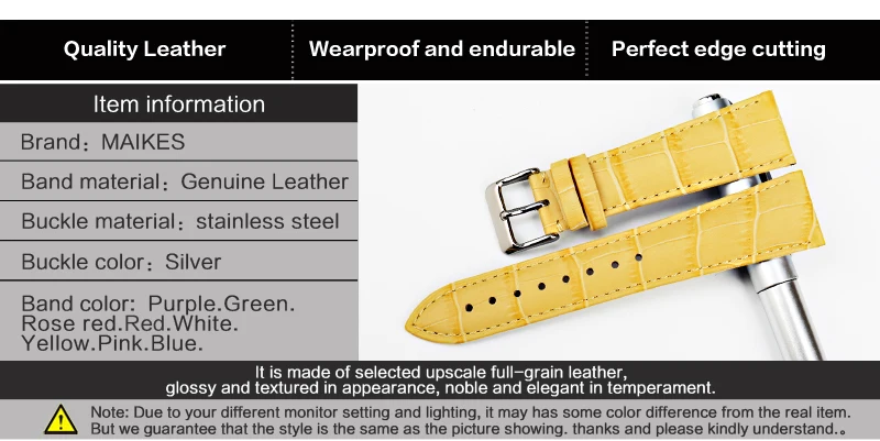 Maikes новый дизайн часы аксессуары 12 мм-22 мм Ремешки Зеленый часы браслет натуральная кожа ремешок для CASIO Часы группа