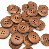20pcs 25mm Round Wooden Buttons 4 Holes DIY Apparel Sewing Decorative Buttons Scrapbooking Buttons for Clothing 7NK245-4 1