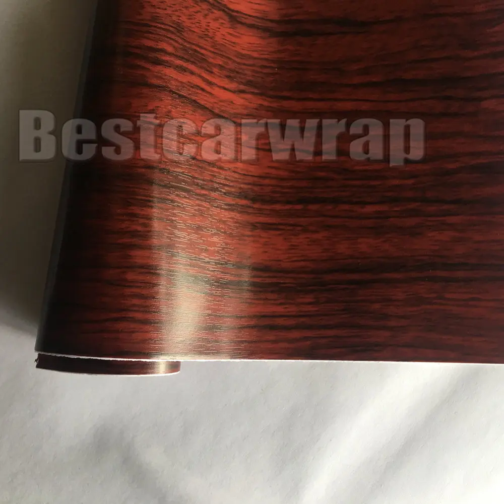 3M RED wood Grain Vinyl Car Wrapping Film sticker laptop skin (4)