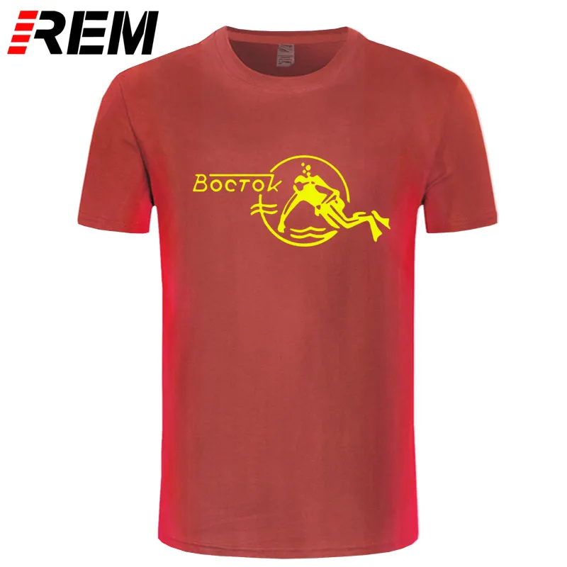 REM, модная крутая Мужская футболка, Женская забавная футболка, Vostok Scuba Dude, индивидуальная Футболка с принтом - Цвет: red yellow