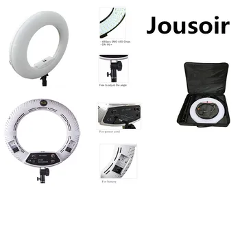 

White FS-480II Photography/Photo/Studio 18" 480 LED Ring Light 5600K Dimmable Camera Ring Video Light Lamp + bag CD50