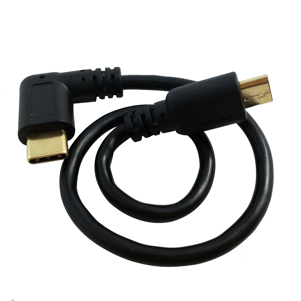 DANSPEED 25 см OTG кабель Micro USB папа к type C папа кабель адаптер угол кабель синхронизации данных зарядное устройство