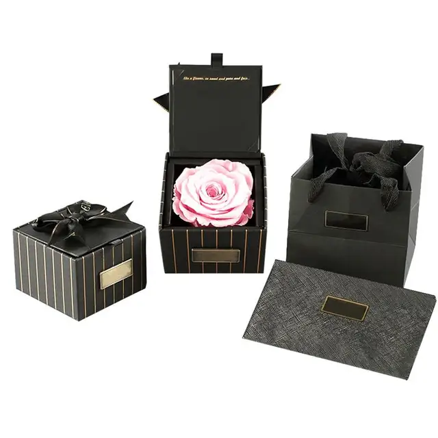 Dried Eternal Roses Flowers Endless Preserved Roses Flower Gift Box
