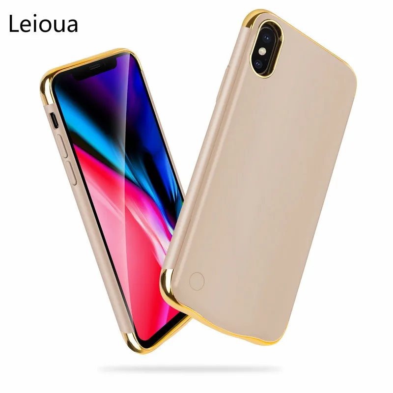 

Leioua 5200 mAh Charging Power Bank For Iphone XR Xs Max New 4500 mAh Backup Battery Portable Case For IPhone X Xs