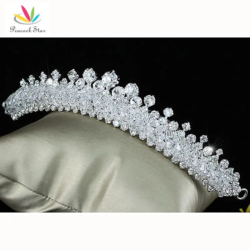 Prix pour Paon Étoiles Nuptiale De Noce Mousseux De Qualité Cristal Autrichien Tiara Peigne CT1502 Prix pour Paon Étoiles Nuptiale De Noce Mousseux De Qualité Cristal Autrichien Tiara Peigne CT1502