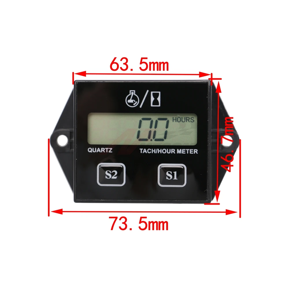 Мотоциклетная часть Водонепроницаемый Таймер скорости цифровой двигатель ЖК-дисплей Тахометр Таймер Мотоцикл датчик для мотоцикла сменный аккумулятор