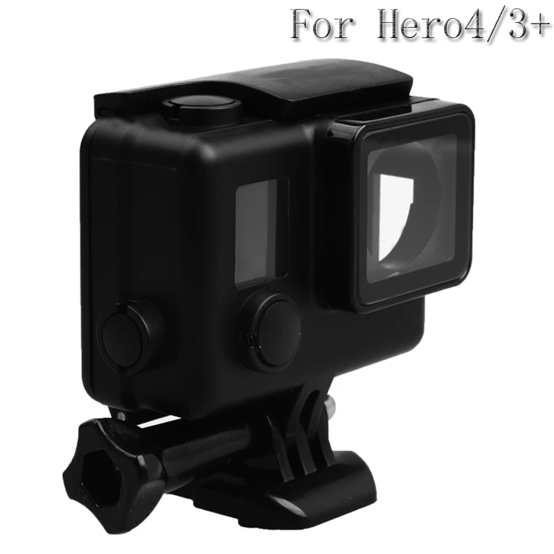 Новая спортивная видеокамера gopro водонепроницаемый чехол для Gopro go pro hero 3+ hero 4 hero 4 hero 3+ черный аксессуары для камеры