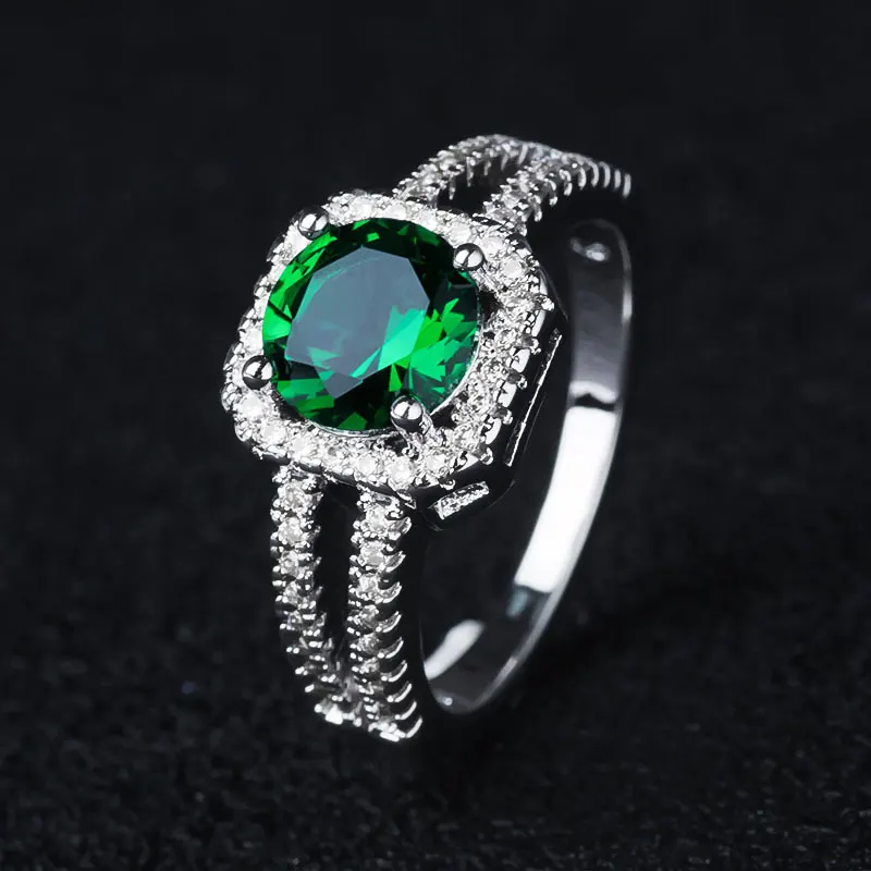 H: HYDE, классическое, 9 цветов, 1Ct, AAA, CZ, обручальное кольцо для Wom, очаровательное кольцо с кубическим цирконием, ювелирные изделия, вечерние, подарок, anillos mujer