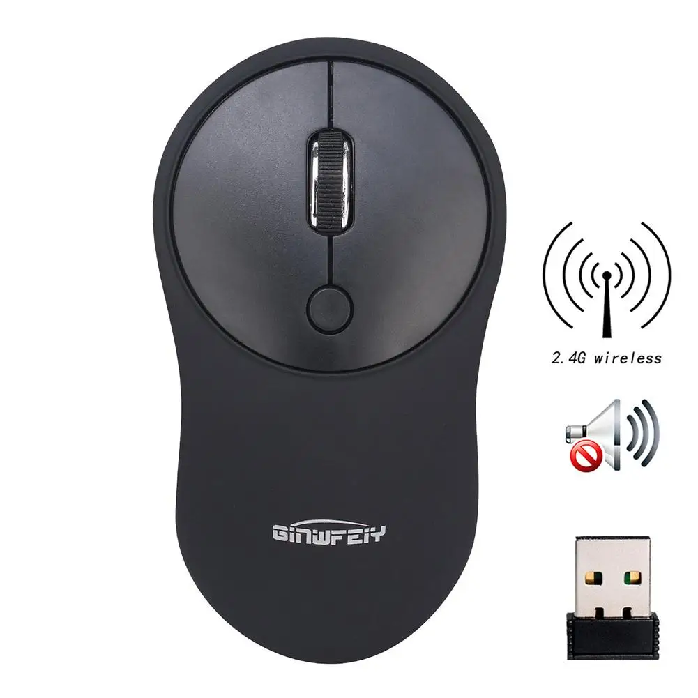Беспроводная эргономичная компьютерная мышь GINWFEIY W10 2 4 ГГц кнопки Usb для ноутбука