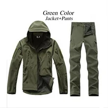 Армейская зеленая Водонепроницаемая тактическая Униформа для рыбалки, охоты, пеших прогулок, камуфляжная Военная Боевая форма, комплект рубашка+ брюки
