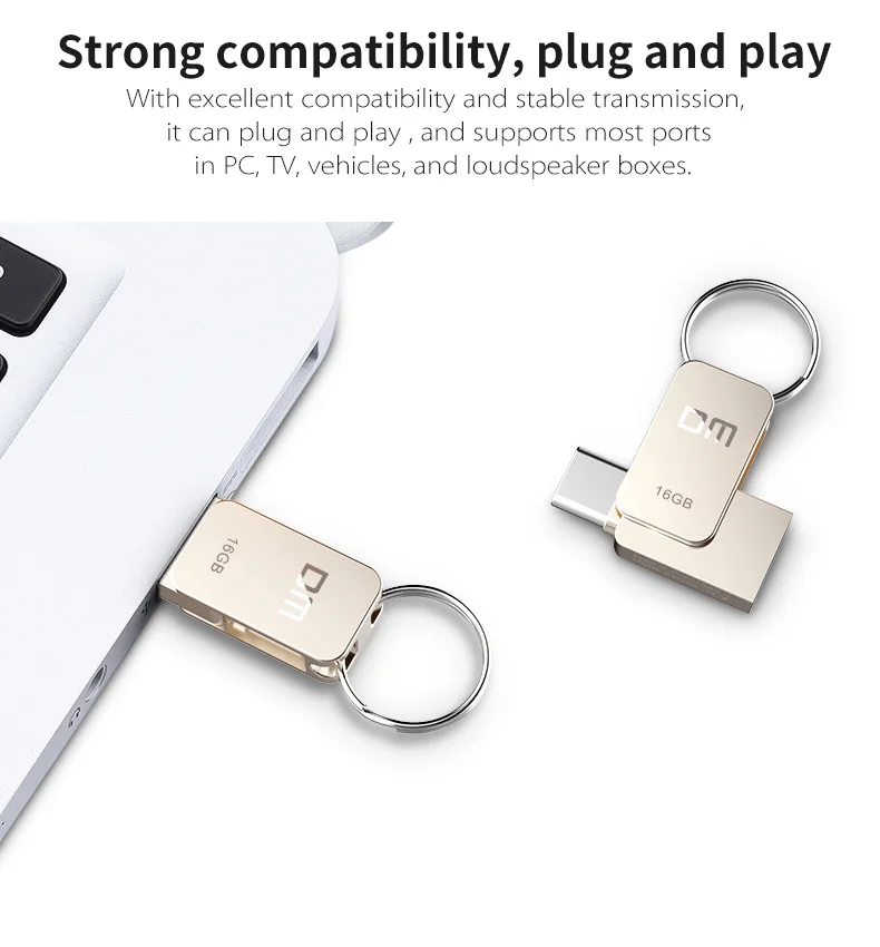 DM PD059 USB флешка USB 3,0 16 ГБ 32 ГБ 64 г USB-C Тип-C OTG накопитель Smart памяти телефона мини Usb Stick для Andorid Xiaomi