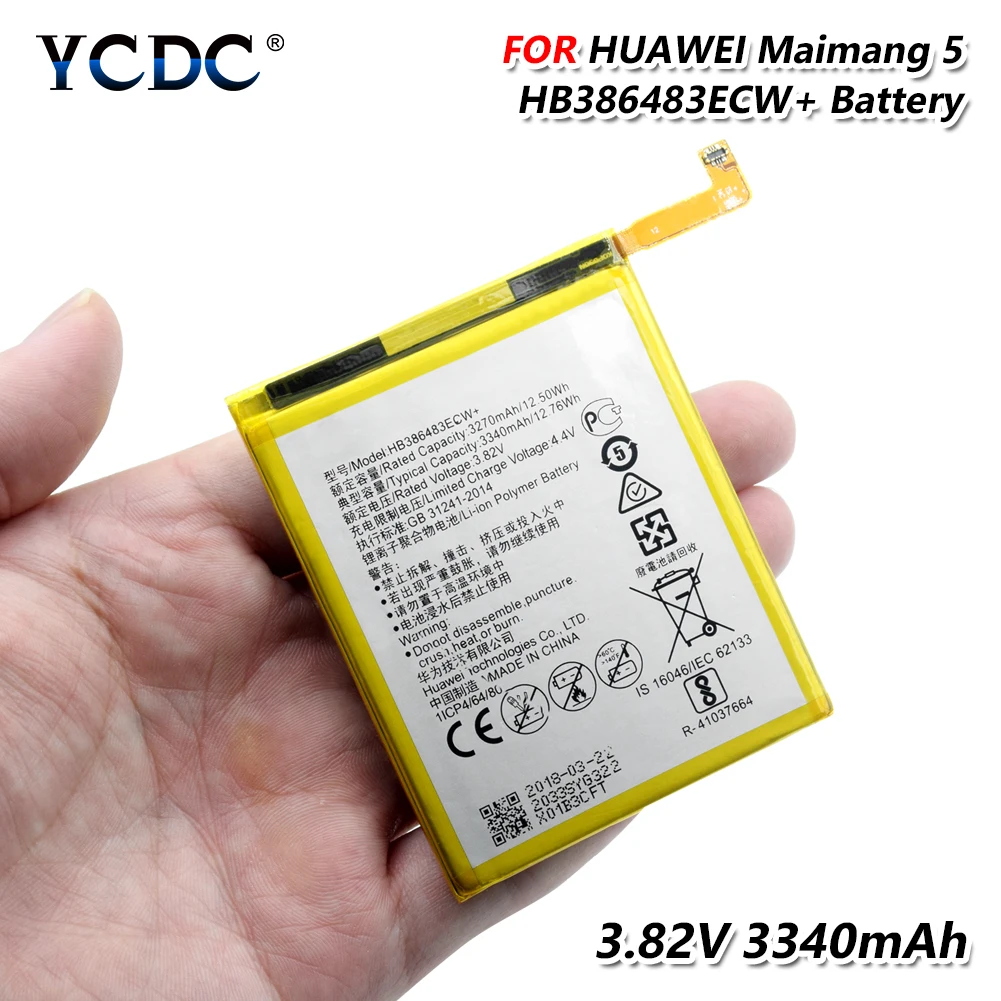 

HB386483ECW+ Battery For Huawei Honor 6X G9 Plus Maimang 5 MLA-AL00 MLA-AL10 li-ion Li-Po Lithium Rechargeable phone battery