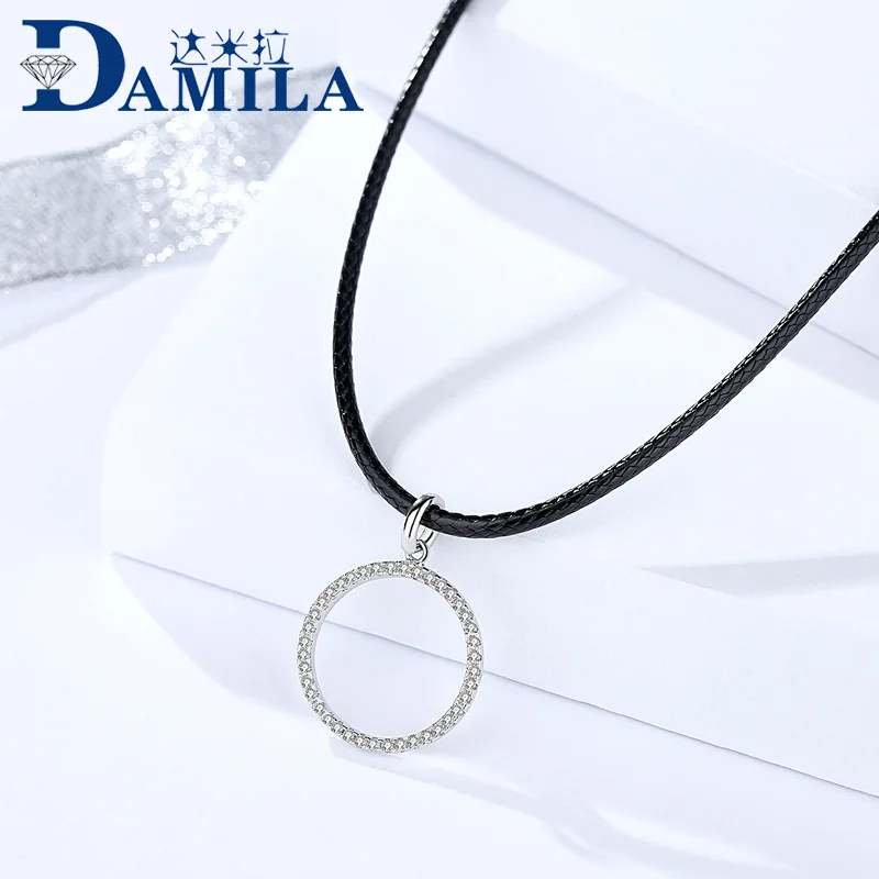 round geometric necklace for women