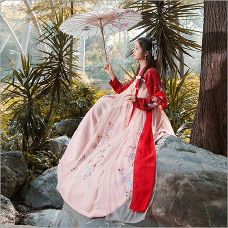 Летний национальный Древний китайский маскарадный костюм hanfu древняя Женская Китайская одежда hanfu Женская китайская сценическая одежда