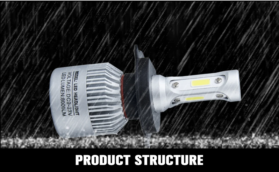 VooVoo H4 LED Motorcycle Headlight Bulb 4000LM 36W HiLo Conversion Kit 6500K Motor Bike Headlamp 1Pcs (6)