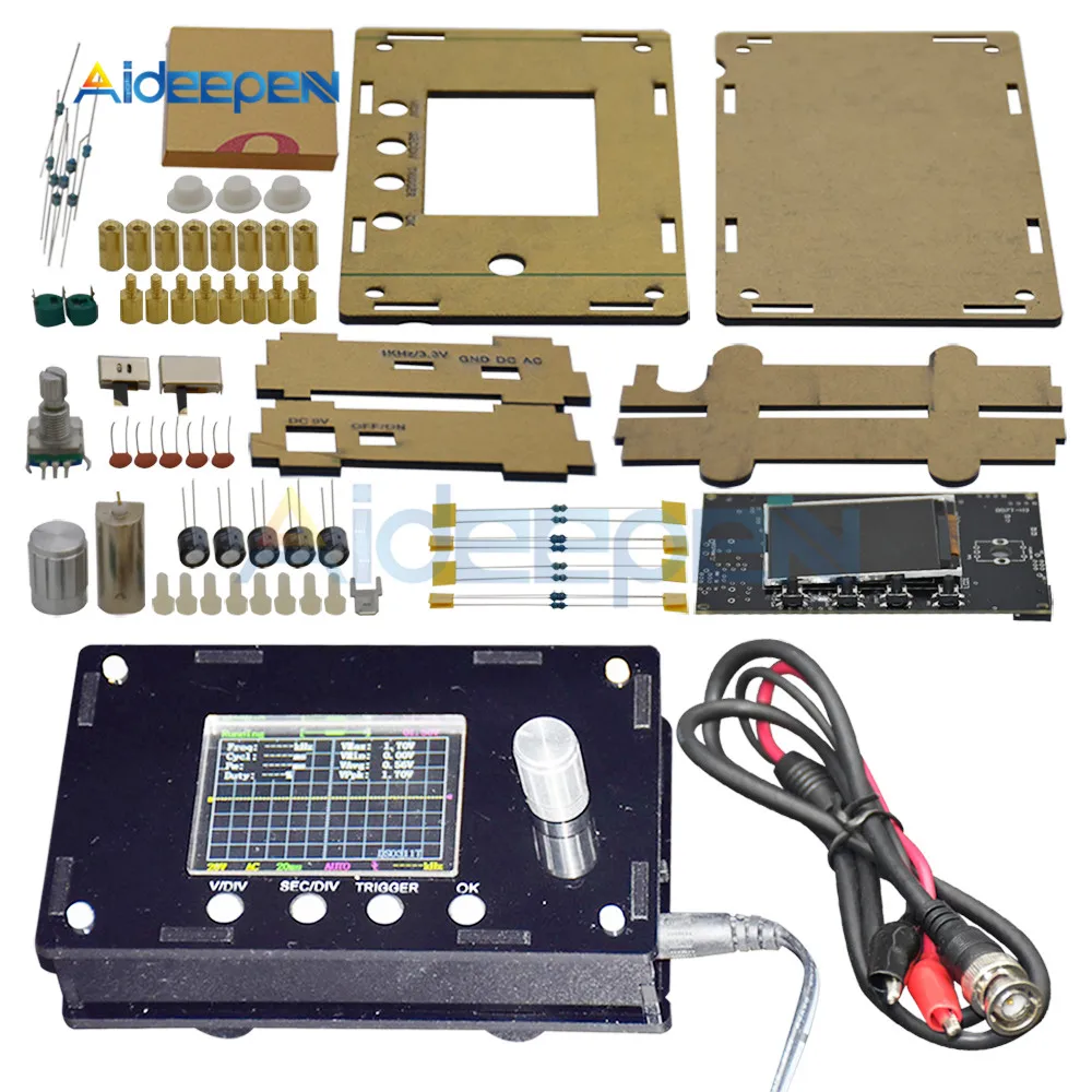 

DSO328 Mini Digital Oscilloscope Tester 1MSPS 2.4 inch TFT LCD Atmega328p STM32 12-Bit Probe BNC Beyond DSO138 DSO311 DIY Kit